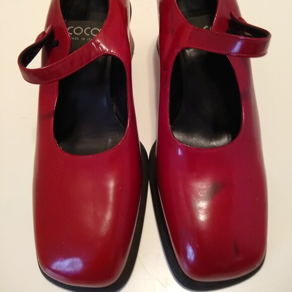 CoCa made in Italy Red Patent leather Mary Jane - Picture 1 of 11